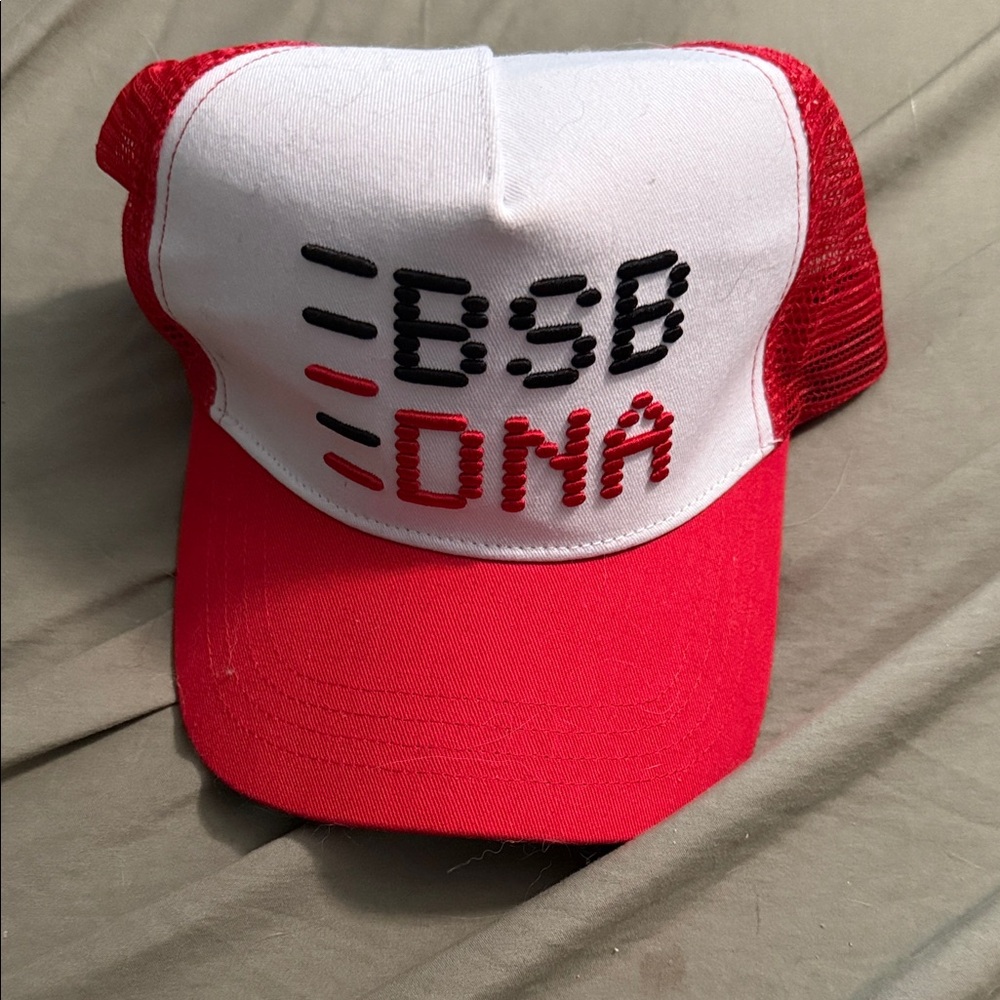 Red and White BSB DNA Trucker Hat